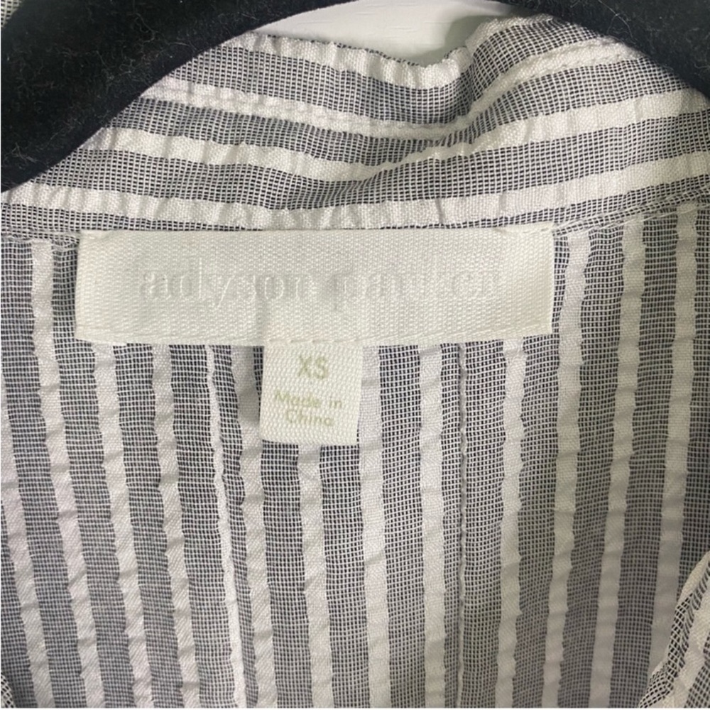 Adyson Parker gray white striped button up shirt - Picture 5 of 14
